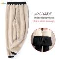 Women Warm Casual Trousers, Girls Winter Fleece Jogger Pant,Ladies Thickened Thermal Sweatpants Sports Trousers with Drawstring Closure XL. 