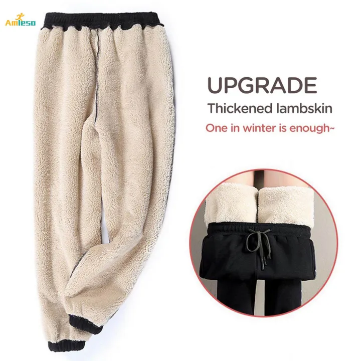 Women%20Warm%20Casual%20Trousers,%20Girls%20Winter%20Fleece%20Jogger%20Pant,Ladies%20Thickened%20Thermal%20Sweatpants%20Sports%20Trousers%20with%20Drawstring%20Closure%20XL%20-%20Image%203