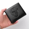 【ZOSR】Wallet Men's Personalized Three-Fold 3D Embossed Wallet Multi-Card Credit Card Holder Zipper Coin Short Wallet Men. 
