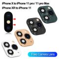 Luxury Fake Camera Lens Sticker Seconds Change Cover Case Phone Upgrade Support Flash For iPhone XR X To iPhone 11 Pro Max-White-XR. 