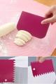 3pcs Plastic Cake Smoother, Scraper & Spatula Set. 