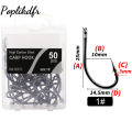 Poplikdfr 50pcs Fishing Hooks Beak Offset Circle Hook High Carbon Steel Barbed Long Shank Hooks With Box Package For CARP Saltwater Freshwater. 
