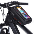 Anyike [Good Product] WILD MAN Bicycle bag EVA Front beam bag of monocoque mountain bike Cycling bag rain-proof Touch-screen headstock bag for mobile phone. 