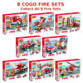 3-in-1 COGO Fire Ladder Truck Building Blocks Set for Kids - Bricks Toys. 