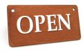 Open Close Sign Board - Double-Sided Hanging Wooden Sign (12x6 Inch). 