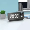 LED Display Mirror Projection Clock Projection Feature Adjustable Brightness LED Display Clock Plastic Digital. 