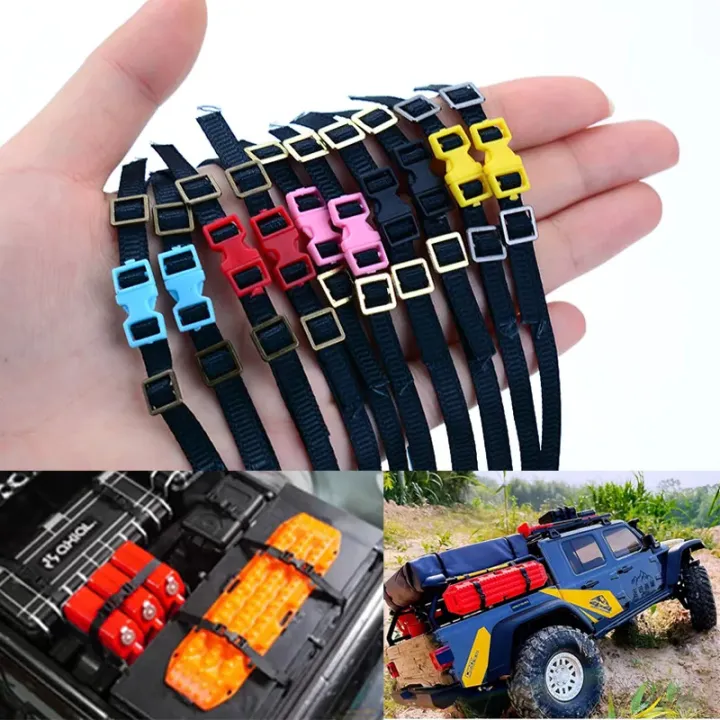 For 1/14 Tamiya RC Truck 1/10 Crawler Car Traxxas Trx4 Defender Toy Simulation Luggage Rack Rope Luggage Strap Mood Pieces
