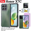 3 in 1 Honor X7C X7A X7B Shockproof Phone Case for Honor X6A X8A X6B X8B Anti-blue Ray Tempered Glass and Lens Film. 