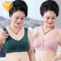 Women Bra Comfortable Wireless Front Closure Sport Bra for Mid-aged Women Vest Style with Removable Pads Ideal for Southeast Asian Buyers Breathable Bra. 