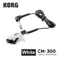 Korg CM-200 CM300 Contact Microphone 1/4''(Dia6.3mm) male phone connector and (1.5m) shield - White/Black/Red. 