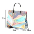 【ALLGOOD】1pc Large Capacity Foldable PVC Shopping Bags Reusable Eco Friendly Waterproof Grocery Bags Shopping Tote Bags Shoulder Bag. 