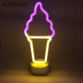 ECHIDNA Night Light Creative Ice Cream/Ice Lolly Sign LED Neon Light. 