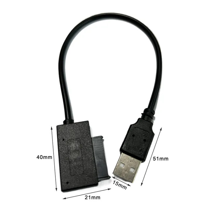 USB%202.0%20Mini%20Sata%20II%207%20+%206%2013Pin%20Adapter%20Converter%20Laptop%20CD/DVD%20%20Drive%20Data%20Cord%20Adapter%20-%20Image%202