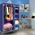 2 Door Storage Wardrobe Foldable and Movable Cloth/Fabric Wardrobe with Zip Up Collapsible Cupboard. 