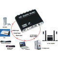 5.1 Audio Gear DTS AC-3 6CH Digital Audio converter LPCM To 5.1 Analog Output 2.1 Digital Audio Decoder For DVD PC. 