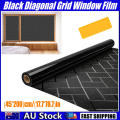 Heat Reduction Privacy Window Film Reusable Black Window Film Uv Static Cling for Bathroom Glass Doors Office. 