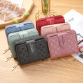 Yfashion Women Short Wallet 3-folds PU Leather Horizontal Square Purse ID Bank Card Money Holder. 