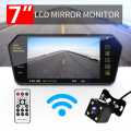 7 Inch Full HD Bluetooth Rear View Mirror Display With Reverse Camera Full Set. 