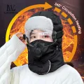 LouisWill 5 IN 1 Winter Hats Plush Lining Warm Scarf Winter Warm Hat Thick Hat Full Face Protective Hats Breathable Mask Riding Goggles for Storm Cold Winter Climbing Skiing Cycling Hiking. 