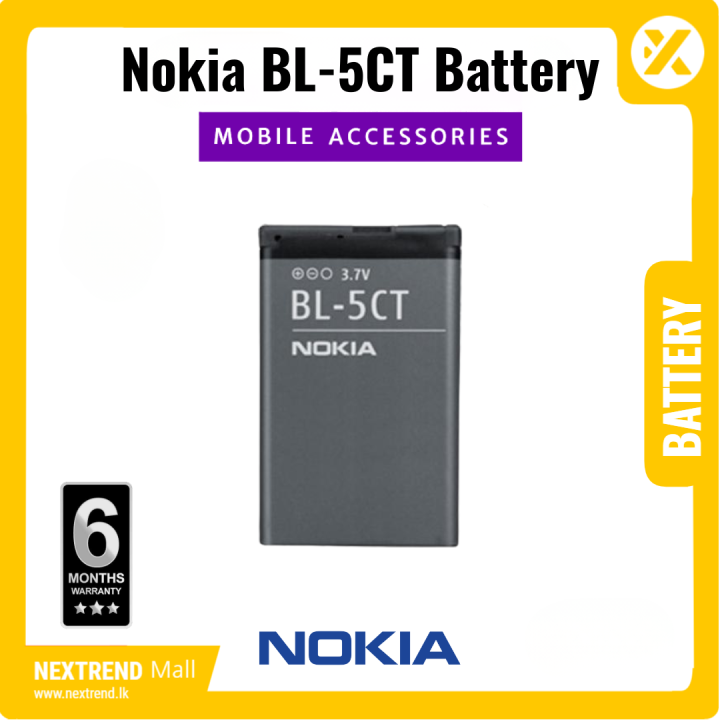 Nokia 6303i Classic BL-5CT Battery High Capacity Replacement New Phone Mobile Battery Real Capacity 0 Cycle - Lumia BL 5CT