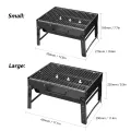 KOGEEK Thickened BBQ Portable Barbecue Oven Folding Home Grill Outdoor Black Steel Furnaces Outdoor Gift Compact Grill Cooker. 