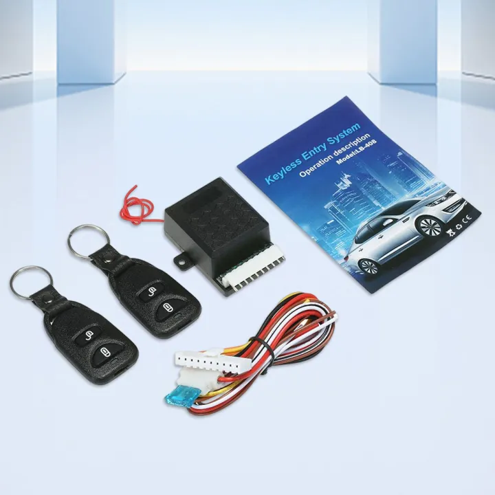 12V Vehicle Keyless Entry System with 2 Remote Control Car Door Lock ...