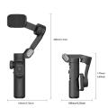 AOCHUAN 3-Axis Handheld Gimbal Stabilizer for Smartphone with Fill Light for iPhone Android Face Tracking Tiktok Vlog Smart XE. 