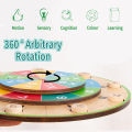 MuXiaRe Montessori Math Multiplication Board Wooden Toy Multiplication Turntable Teaching Aids Early Education Learning Math Toy for Kid. 