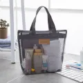 【ALLGOOD】 Waterproof Beach Bag Black Mesh Large Handbag Summer Durable Tote Bag Travel. 