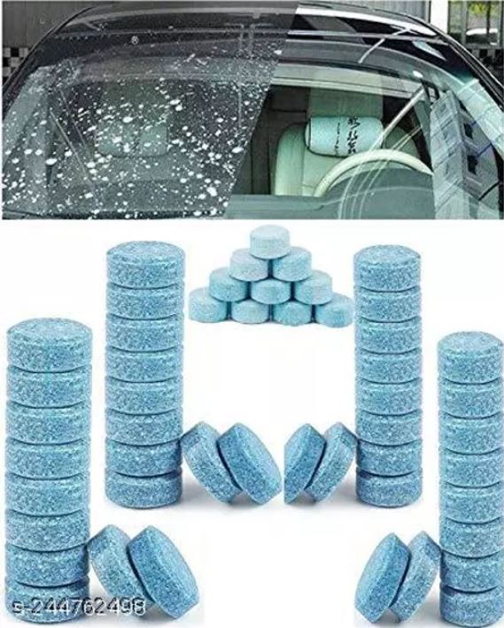 2 Packets Car Vehicles Windshield Solid Soap Piece Window Glass Washing Cleaning Paint Protective Foil Effervescent Tablets Wash