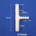 500~5pcs 5~18mm Pe Plastic Reducing Tee Connectors Aquarium Fish Water Hose Joint Aquaculture Aeration Connector. 