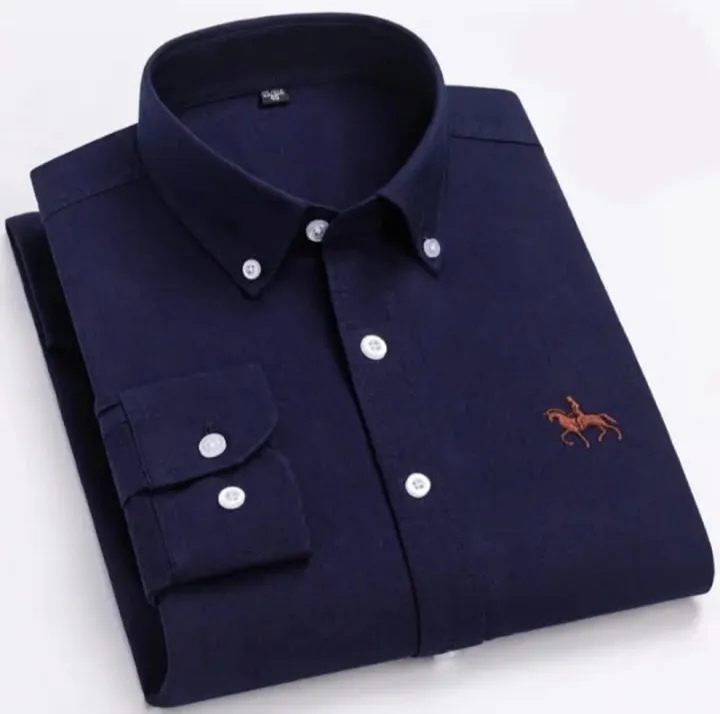 100%25%20cotton%20oxford%20men%20long%20sleeve%20shirt%20-%20Image%202