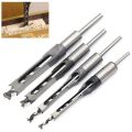 Kudimbi HSS Square Hole Drill Twist Drill Bit Auger Bit Steel Mortising Drilling Craving Woodworking Tools - Multiple Sizes Available. 