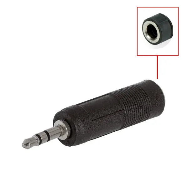 Stereo 3.5mm Male to 6.35mm Female Stereo Jack Plug Converter