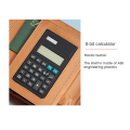 PU Leather Portfolio Folder with Zipper for Women/Men, Notepad Browm. 
