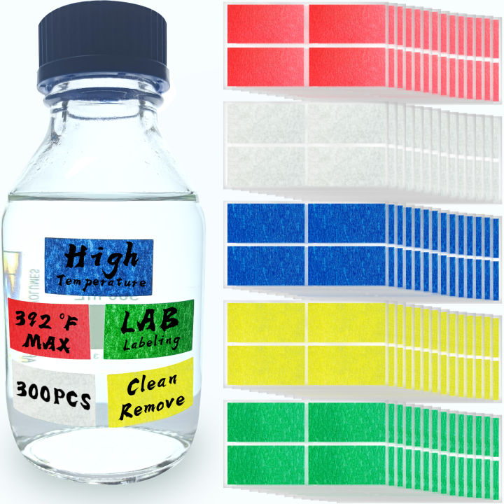 Paint Lab Labels 【Toy life hall】Lab Labels 40X20mm Red Green Blue White Withstand High ...