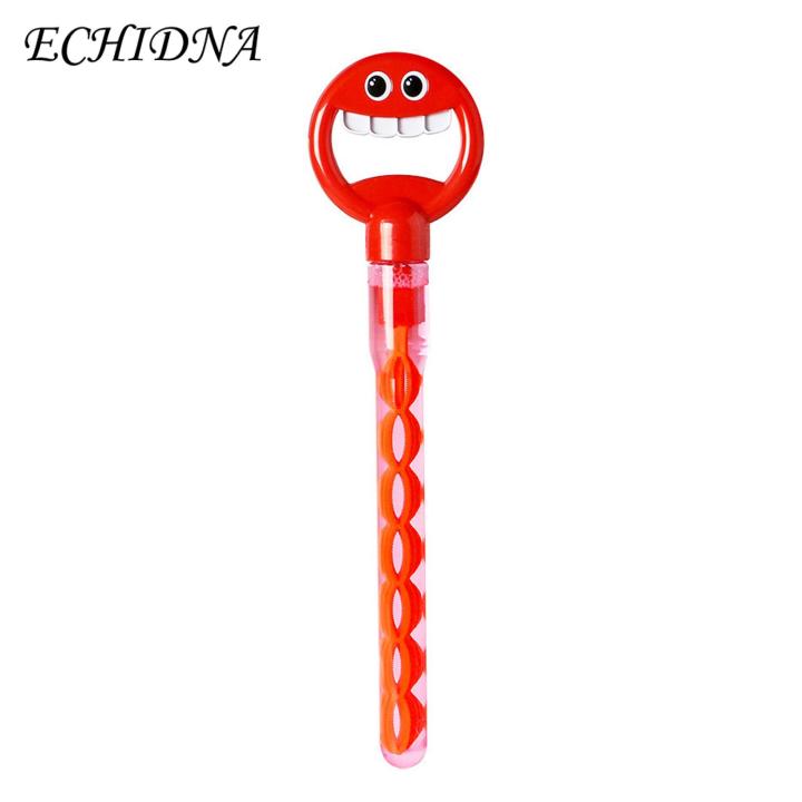 Smile Face Bubble Wand with 32 Holes 32 Hole Smiling Face Bubble Stick Big Bubble Wands Fun Summer Toy for Parties Events Leak-proof Bubble Machine with Cute Long 5-claw Wand for Bubble for Kids