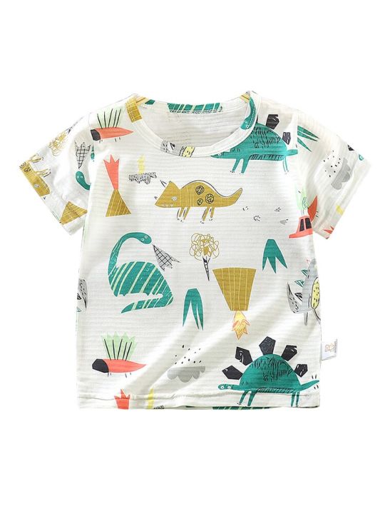 LJMOFA%20Summer%20Round%20Neck%20Short%20Sleeve%20T%20Shirt%20For%20Kids%20Boy%20Dinosaur%20T-shirts%20Thin%20Cartoon%20Children%20Tops%20Kids%20Outfits%20D122%20-%20Image%202