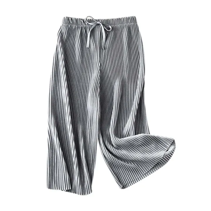 Kingstar123%202-10Y%20Kids%20Girls%20Boys%20Pants%20Elastic%20Waist%20Stripe%20Baju%20Kanak%20Korean%20Style%20Trousers%20Lace%20Up%20Soft%20Wide%20Leg%20-%20Image%207