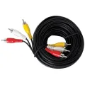 Audio Video Cable 1.5M Length DVD Player TV Universal 3 RCA Male to 3 RCA Male. 