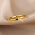 【Aingo】Simple Number Ring Men and Women Stainless Steel Ring 111 999 Angel Number Ring. 