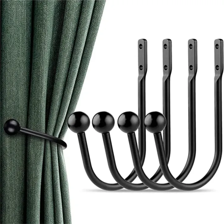 6pcs%20Curtain%20Holdback%20Hooks%20Metal%20Curtain%20Holdback%20Hooks%20Wall%20Mounted%20Curtain%20Tieback%20Hook%20Decorative%20Window%20Curtain%20Holdbacks%20Drapes%20Curtain%20Holder%20-%20Image%203