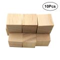 10pcs 30mm Natural Pine Blocks Wooden Material Square Shaped Pine Wood DIY Craft Blocks For Toddlers Art Crafts. 