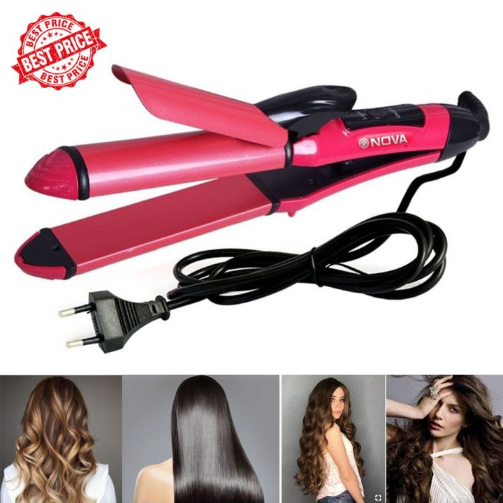 Nova 2 in 1 Multifunction Hair Straightener & Hair Curler
