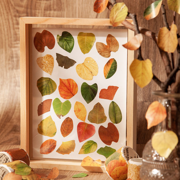 Sweet%20Journal%2050PCS%20Fallen%20Leaves%20Series%20Washi%20Tape%20Irregular%20Stickers%20INS%20Album%20Diary%20Journal%20Decorative%20Scrapbooking%20Masking%20Tapes%20Sticker%20-%20Image%205