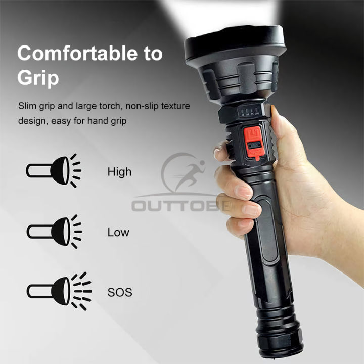 Auoyo%20Flashlights%20Emergency%20Electric%20Portable%20Lamp%20Light%20Camping%20Hiking%20Work%20Lights%20Flashlight%20Bright%20Searchlight%20Spotlight%20300M%20Distance%20USB%20Rechargeable%20Flashlight%20-%20Image%204