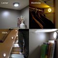 Upgraded Version  Motion Sensor Light 6 LEDS Wireless Round Motion Sensor LED Night Light Cordless Battery-Powered LED Night LightBedside Lights. 