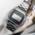 (Ready Stock) G-Sport Shock Men Sport Digital Classic Square Watch Shockproof and Waterproof Stainless Steel Band Sports Business Wrist Watches with 2 Year International Warranty A158WA-1D. 
