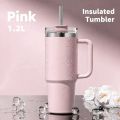 40oz (1200ml) Insulated Stainless Steel Tumbler with Handle – Leak-Proof, Triple-Wall Vacuum Travel Mug for Hot & Cold Drinks, Car Cup Holder Friendly, Sweat-Proof, BPA-Free. 