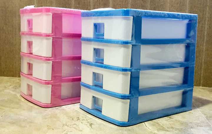 Damro Plastic Small Table Drawer Set Daxer Damro Table Drawer with 4 drawers